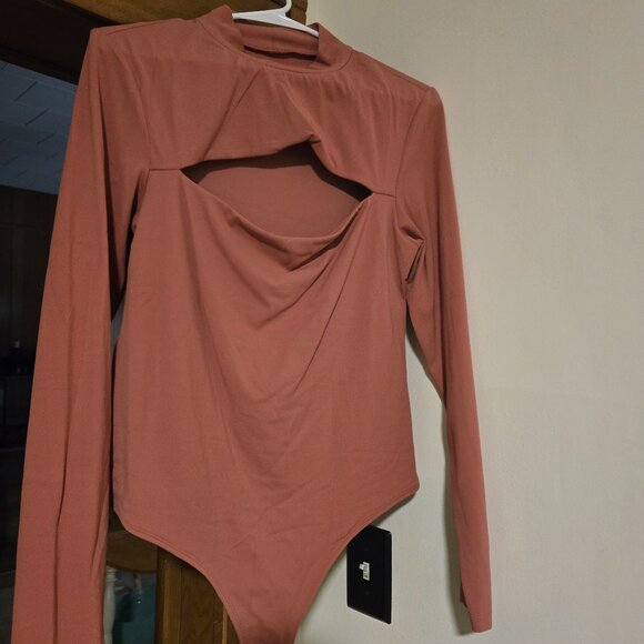 Tight Dusty pink bodysuit, long sleeve size XXL - Picture 2 of 5
